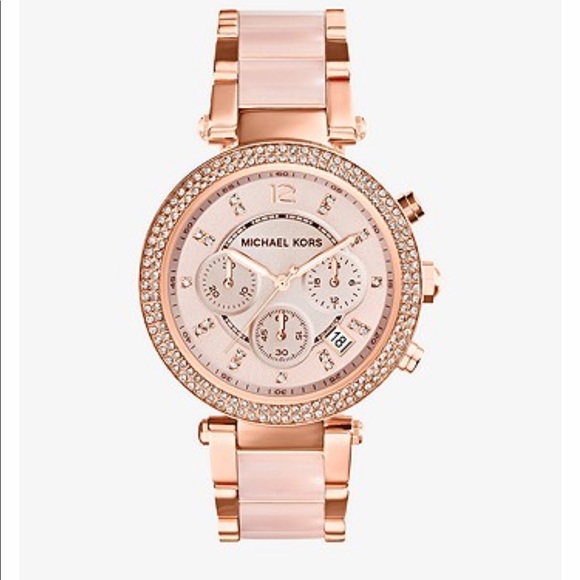 Parker Rose Gold-Tone Blush Acetate Watch - Picture 8 of 8